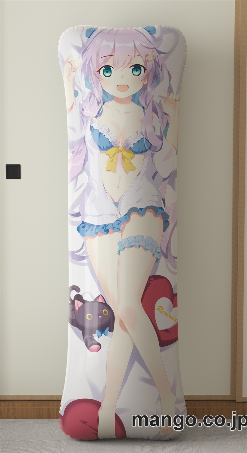 アニメ抱き枕カバー白熊さん＆黒猫ちゃん大型クッションキャラクターグッズPVC製コレクション用 2