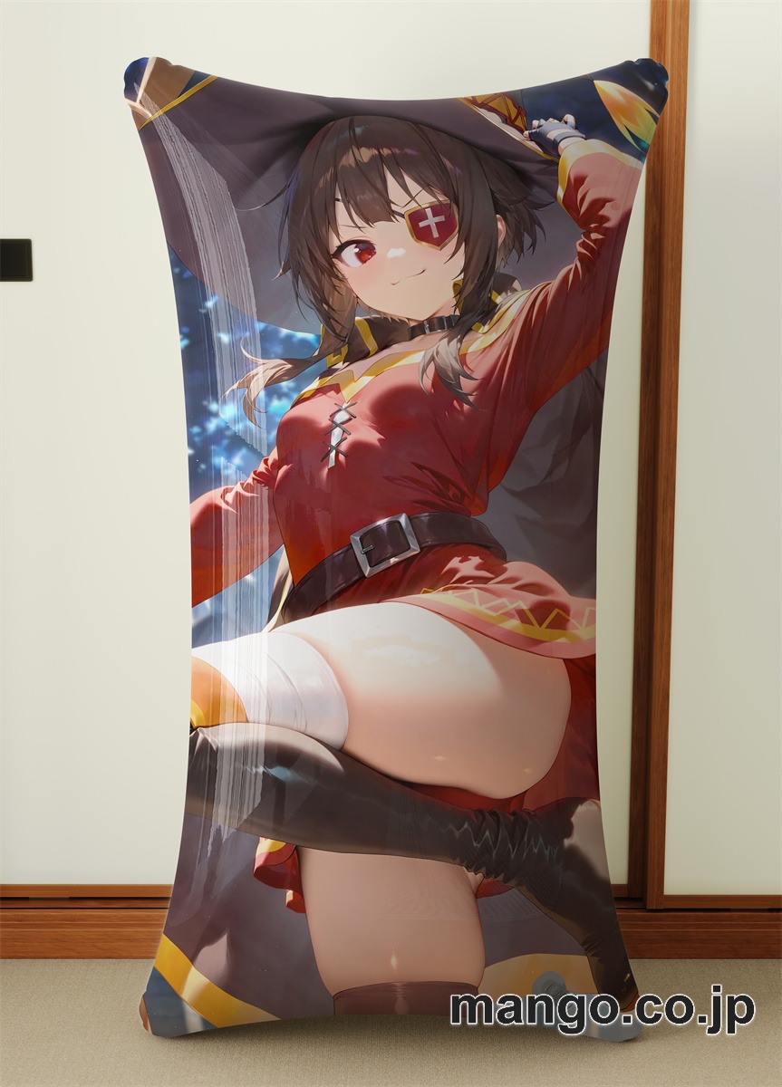 アニメ抱き枕カバー 【このすば】めぐみん 小型クッション キャラクターグッズ PVC製 コレクション用