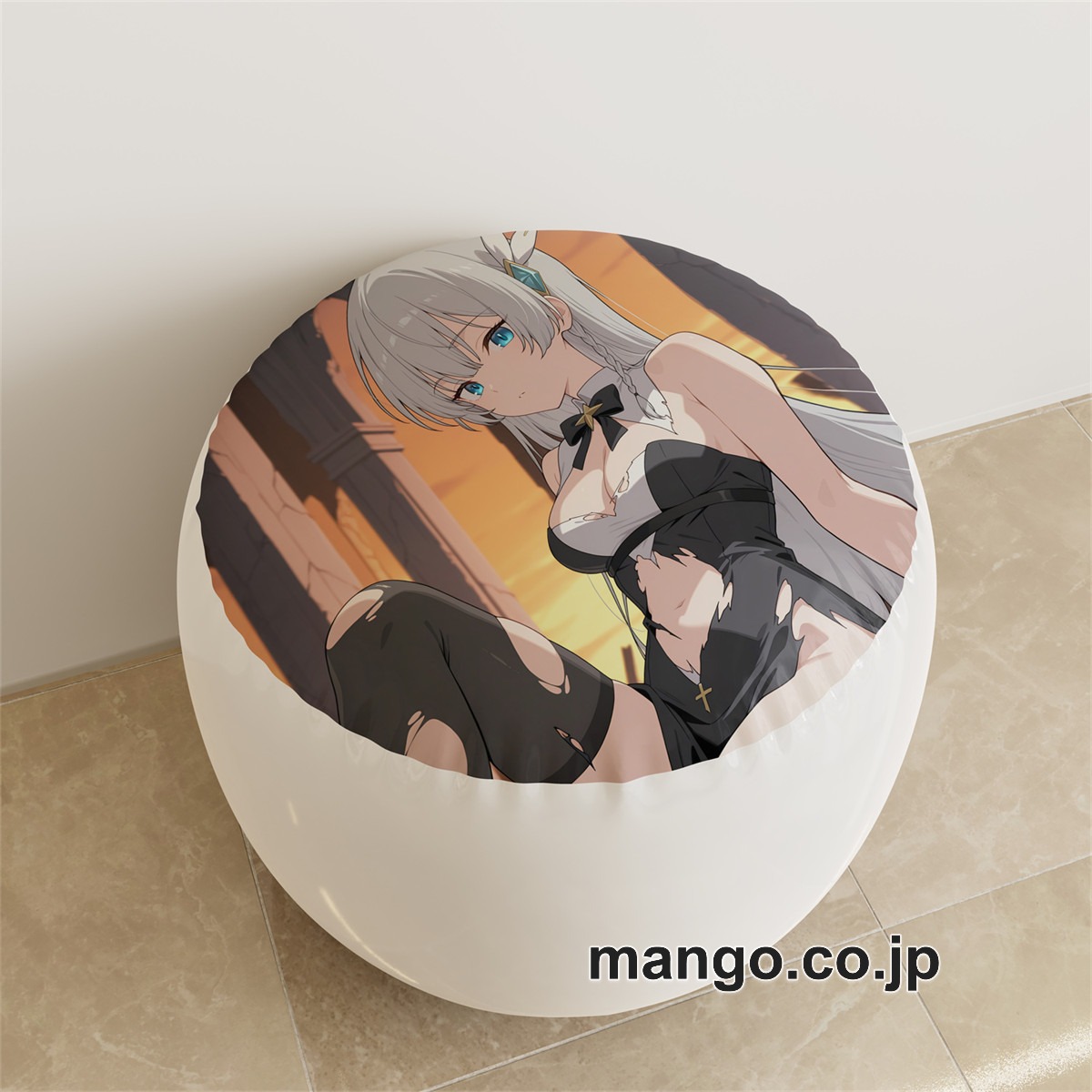 PVC ラウンドスツール アニメ キャラクター【片田舎のおっさん、剣聖になる】アリューシア・シトラスpvcスツールPVC製 キャラクターグッズ コレクション用