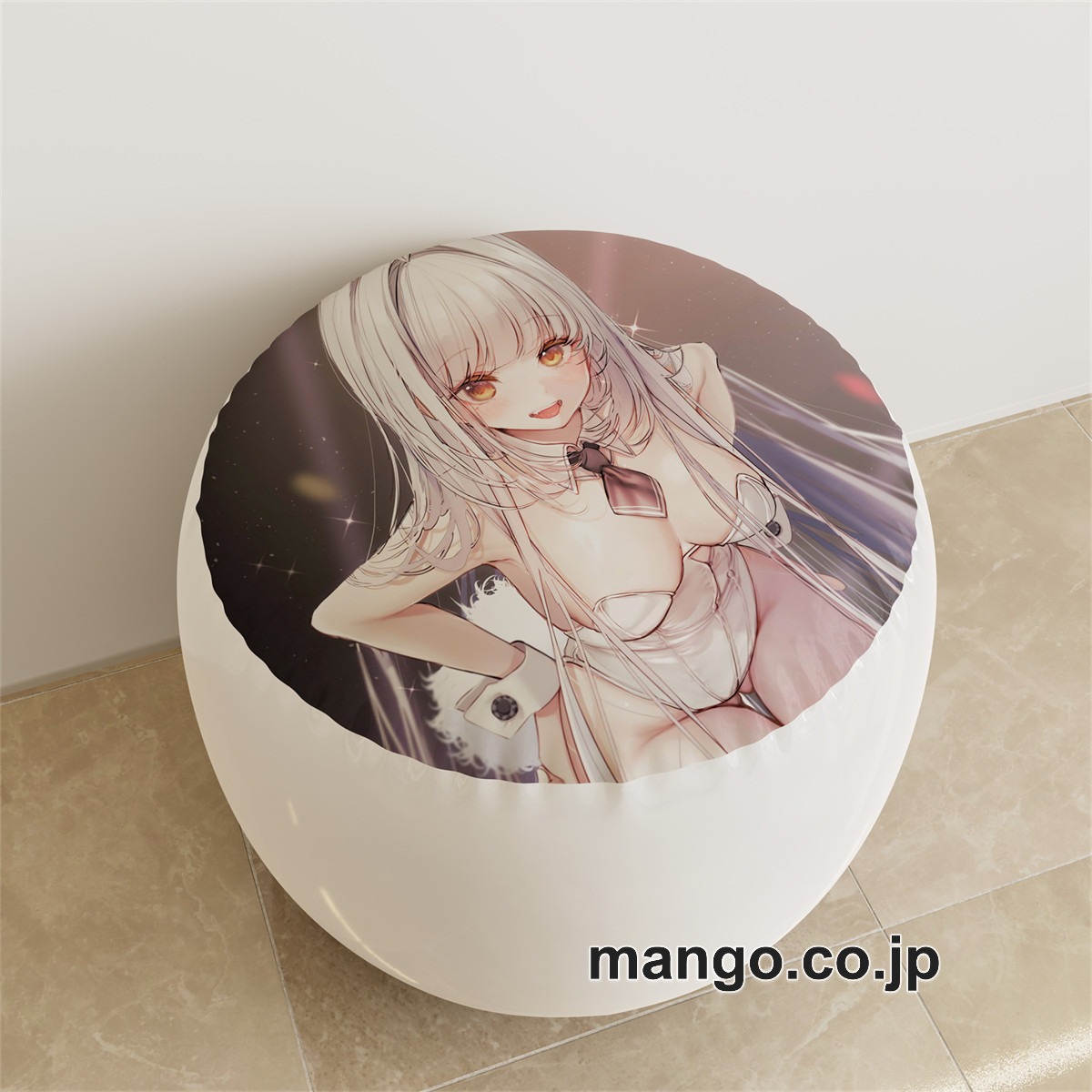 PVC ラウンドスツール アニメ キャラクター【勝利の女神NIKKE】ノワール ブランpvcスツールPVC製 キャラクターグッズ コレクション用 2